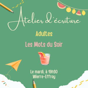 atelier d’écriture adultes été