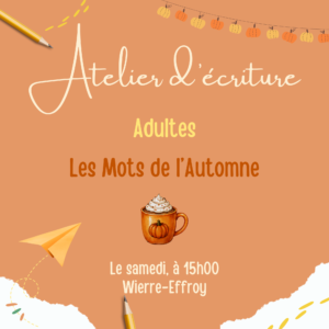 atelier d’écriture adultes automne